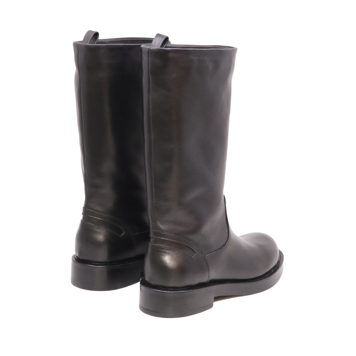 The Seller MW007 Crust Nero stivale donna in pelle nera Made in Italy 
