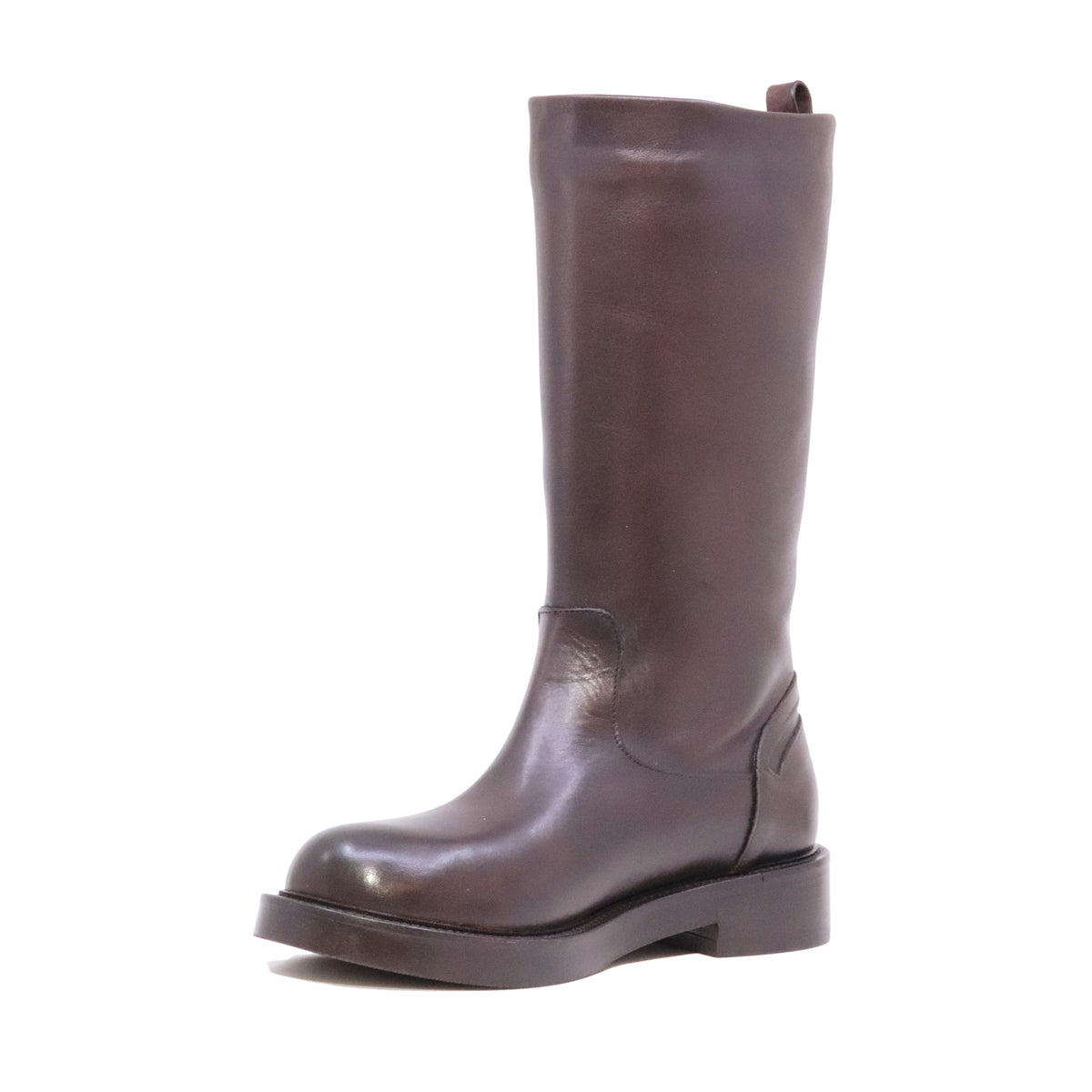 The Seller MW007 Crust Testa di Moro stivale donna in pelle marrone Made in Italy 