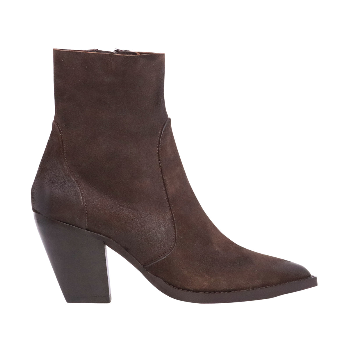 The Seller Fuego Row Hide MW016 stivaletto texano donna in camoscio marrone con tacco 7,5 cm 