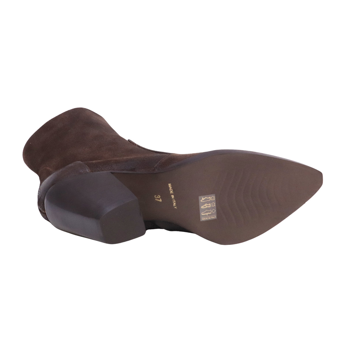 The Seller Fuego Row Hide MW016 stivaletto texano donna in camoscio marrone con tacco 7,5 cm 