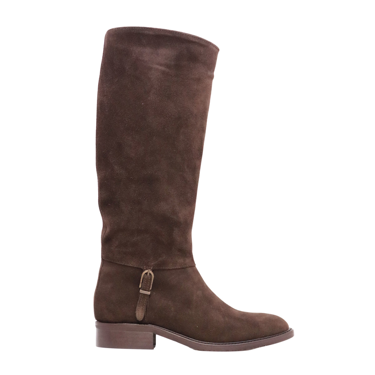 The Seller MW079 Crosta Corvino stivale cavallerizzo donna in camoscio marrone Made in Italy 