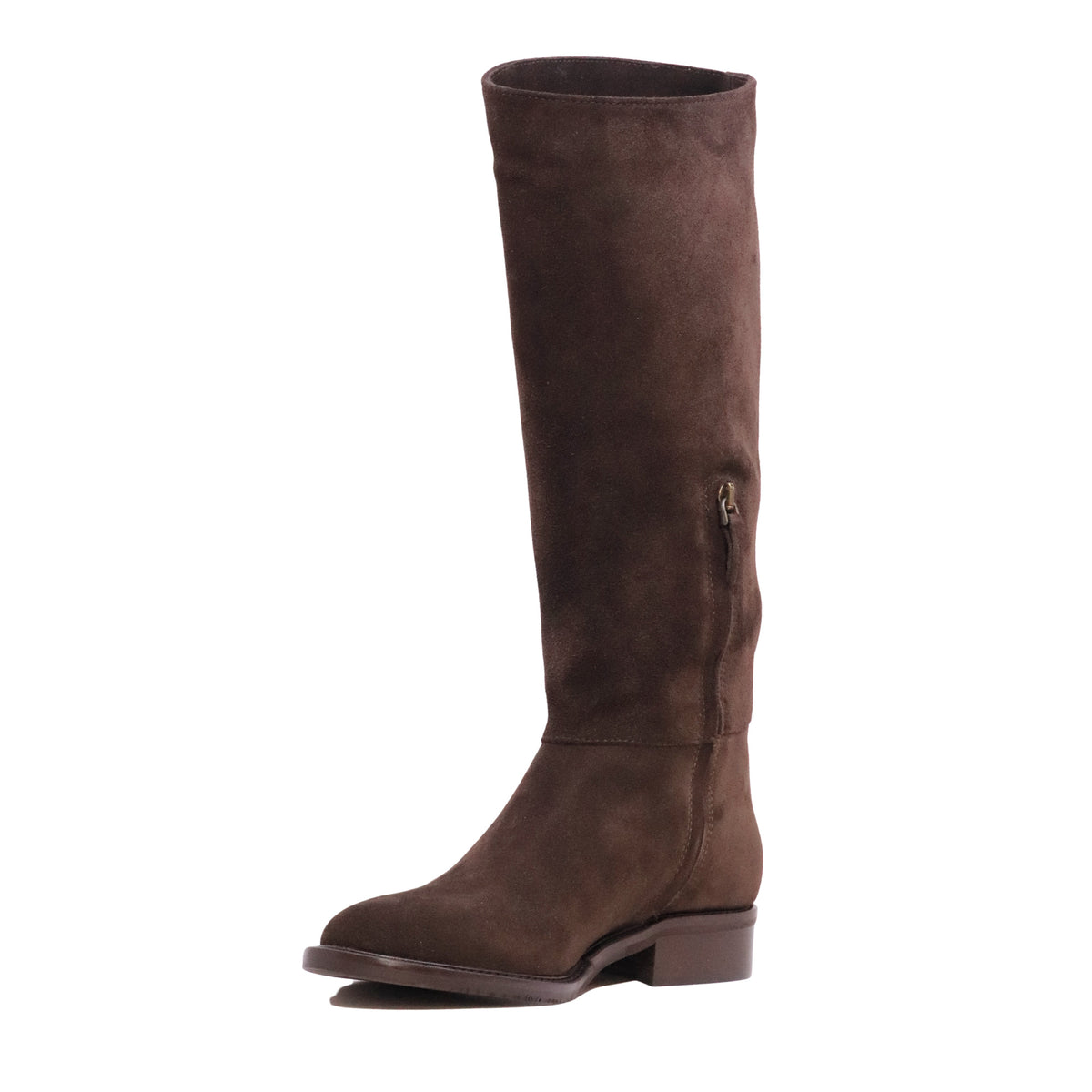 The Seller MW079 Crosta Corvino stivale cavallerizzo donna in camoscio marrone Made in Italy 