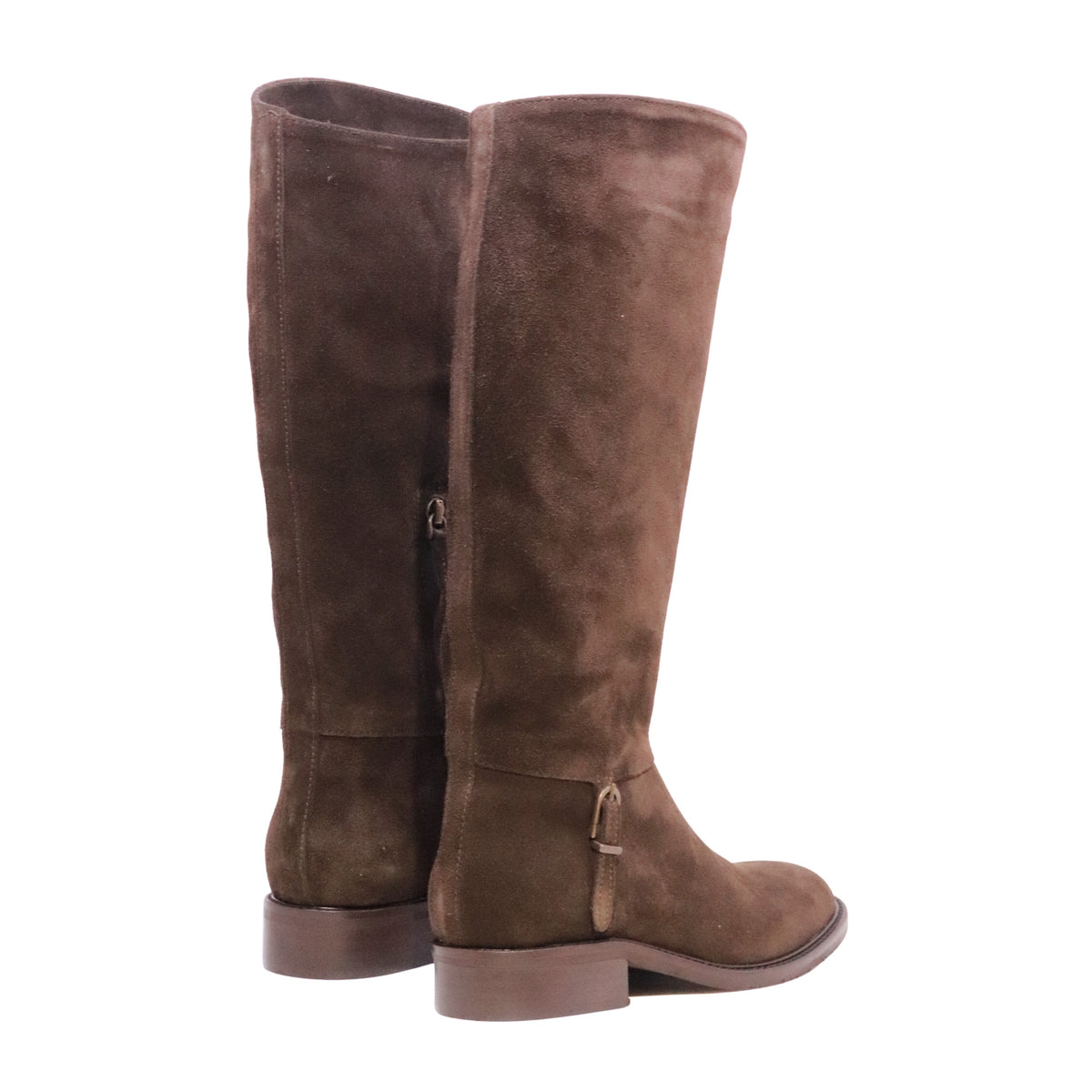 The Seller MW079 Crosta Corvino stivale cavallerizzo donna in camoscio marrone Made in Italy 
