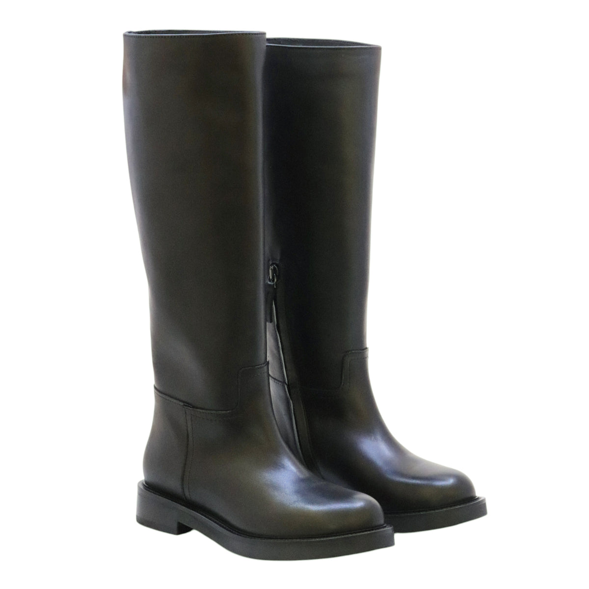 The Seller MW560 stivale donna in pelle nera 