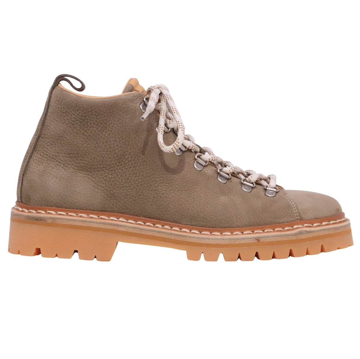 Tre Cime Shoes Franzei Mid T116 scarponcino unisex in nabuk taupe con suola Vibram 