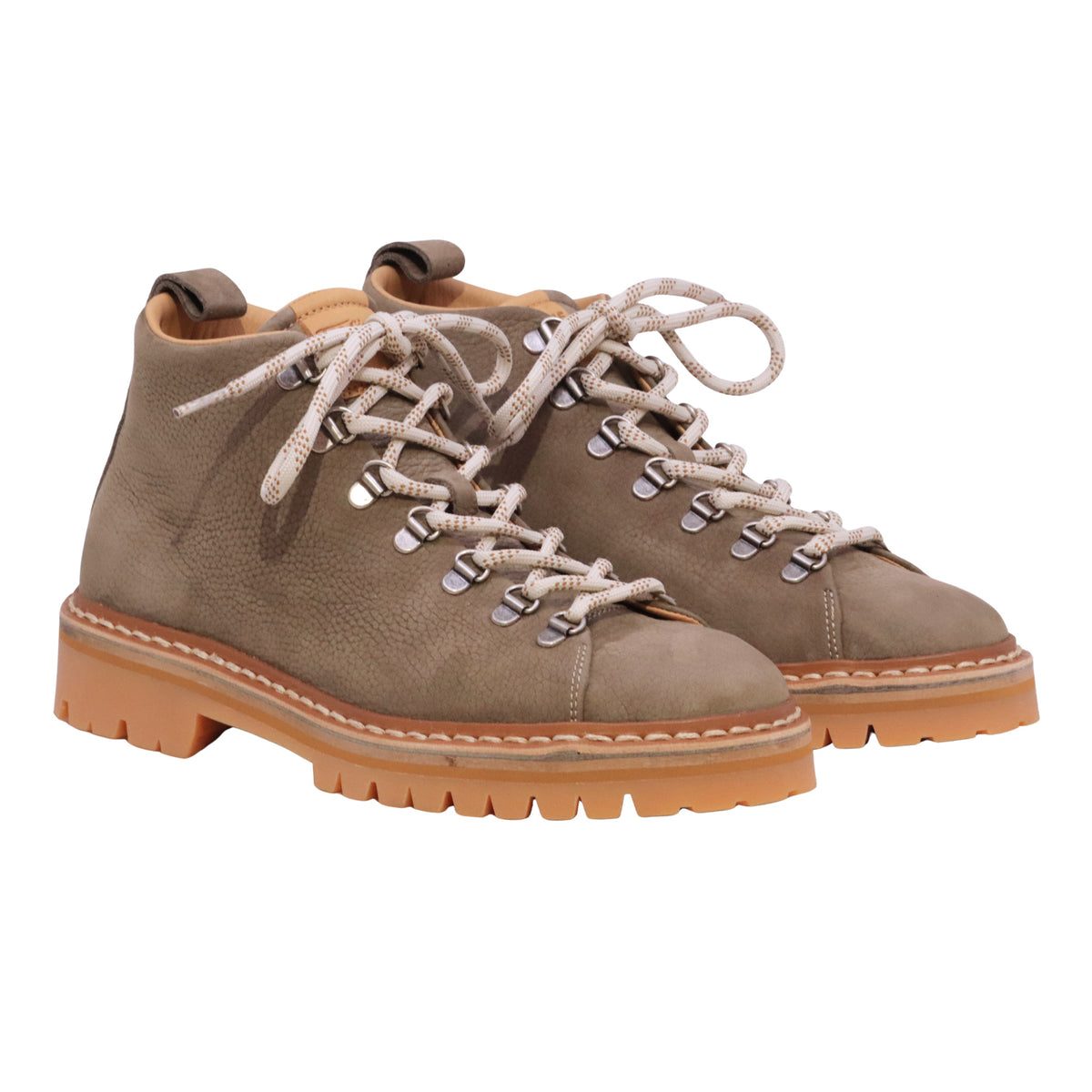 Tre Cime Shoes Franzei Mid T116 scarponcino unisex in nabuk taupe con suola Vibram 