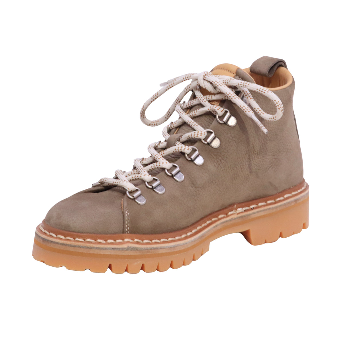 Tre Cime Shoes Franzei Mid T116 scarponcino unisex in nabuk taupe con suola Vibram 