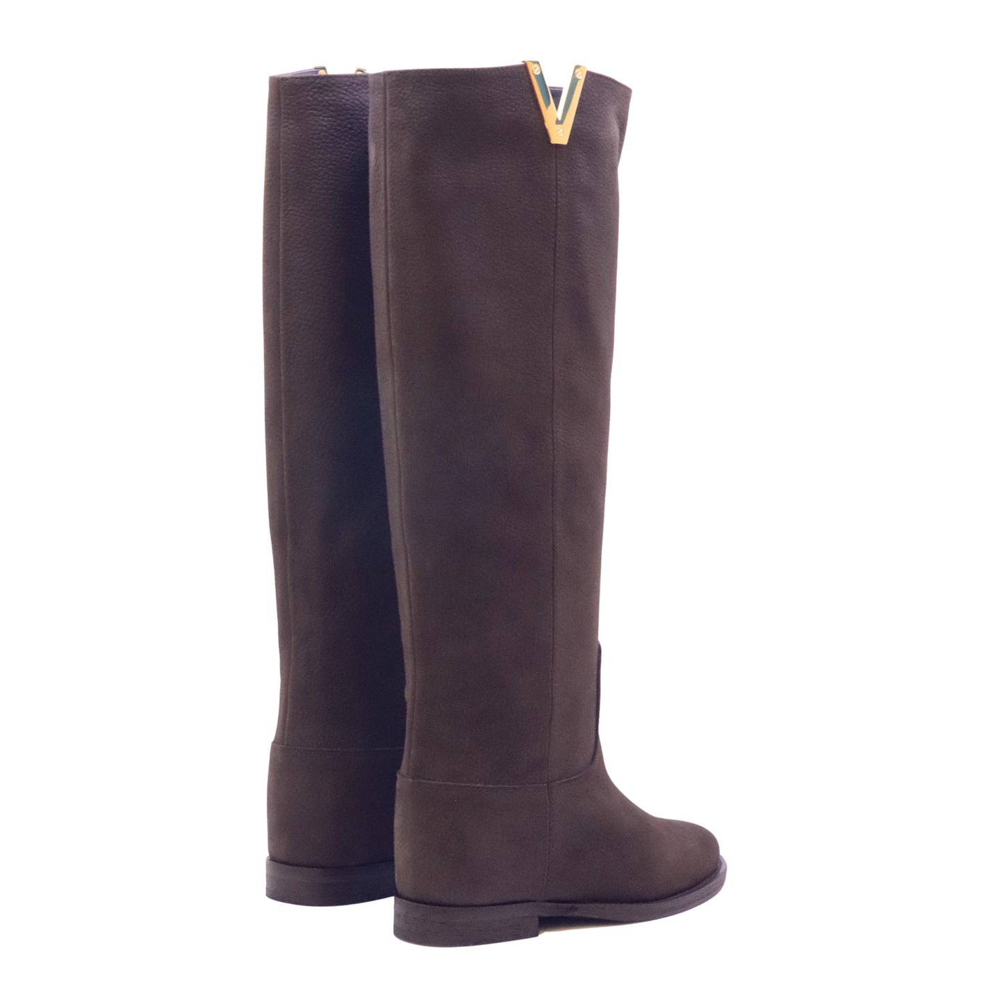 Via Roma 15 2568 Santa Monica stivale donna in pelle nabuk testa di moro Made in Italy 