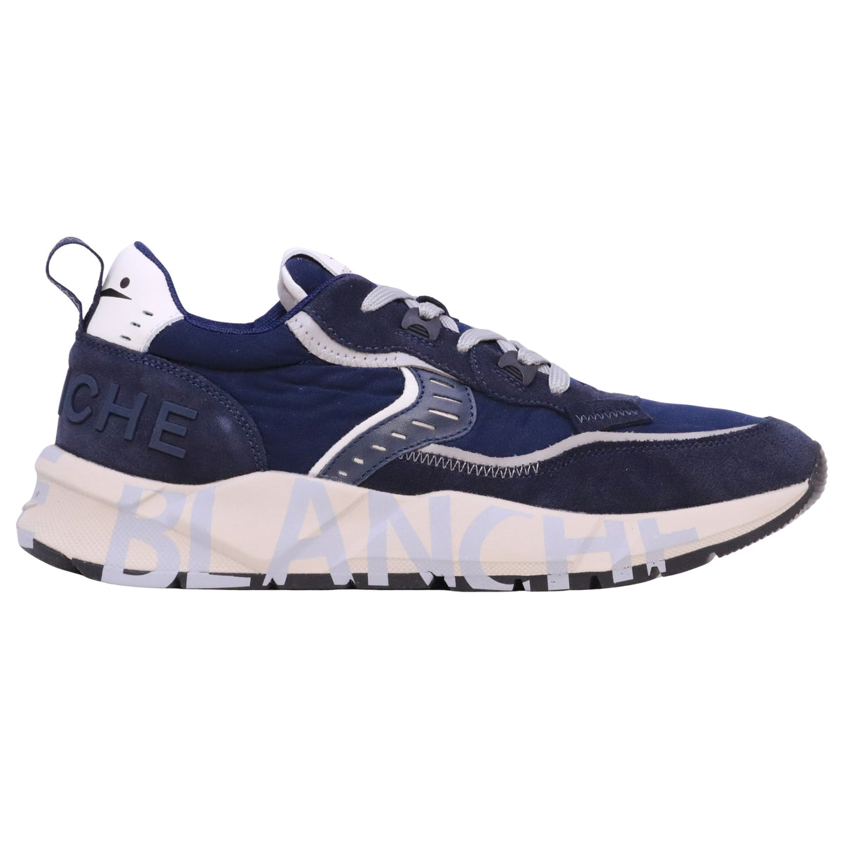 Voile Blanche Club01 sneaker uomo blu in camoscio, pelle e tessuto tecnico 