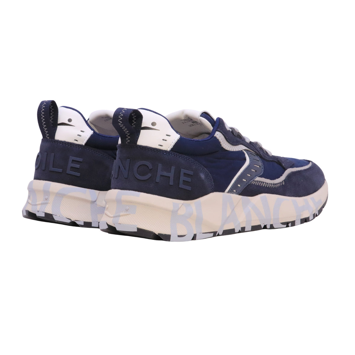 Voile Blanche Club01 sneaker uomo blu in camoscio, pelle e tessuto tecnico 