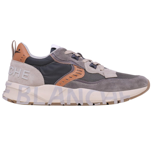 Voile Blanche Club01sneaker uomo antracite e grigio in camoscio e tessuto tecnico 