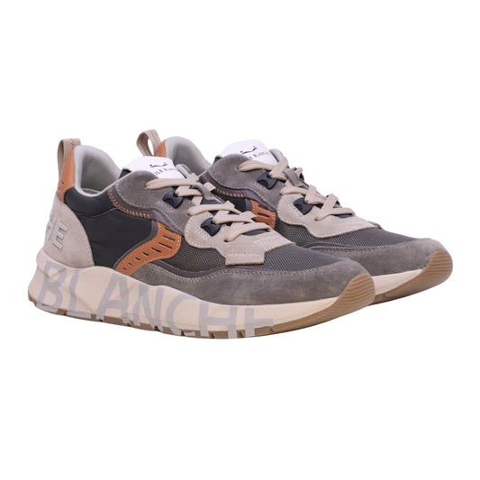 Voile Blanche Club01sneaker uomo antracite e grigio in camoscio e tessuto tecnico