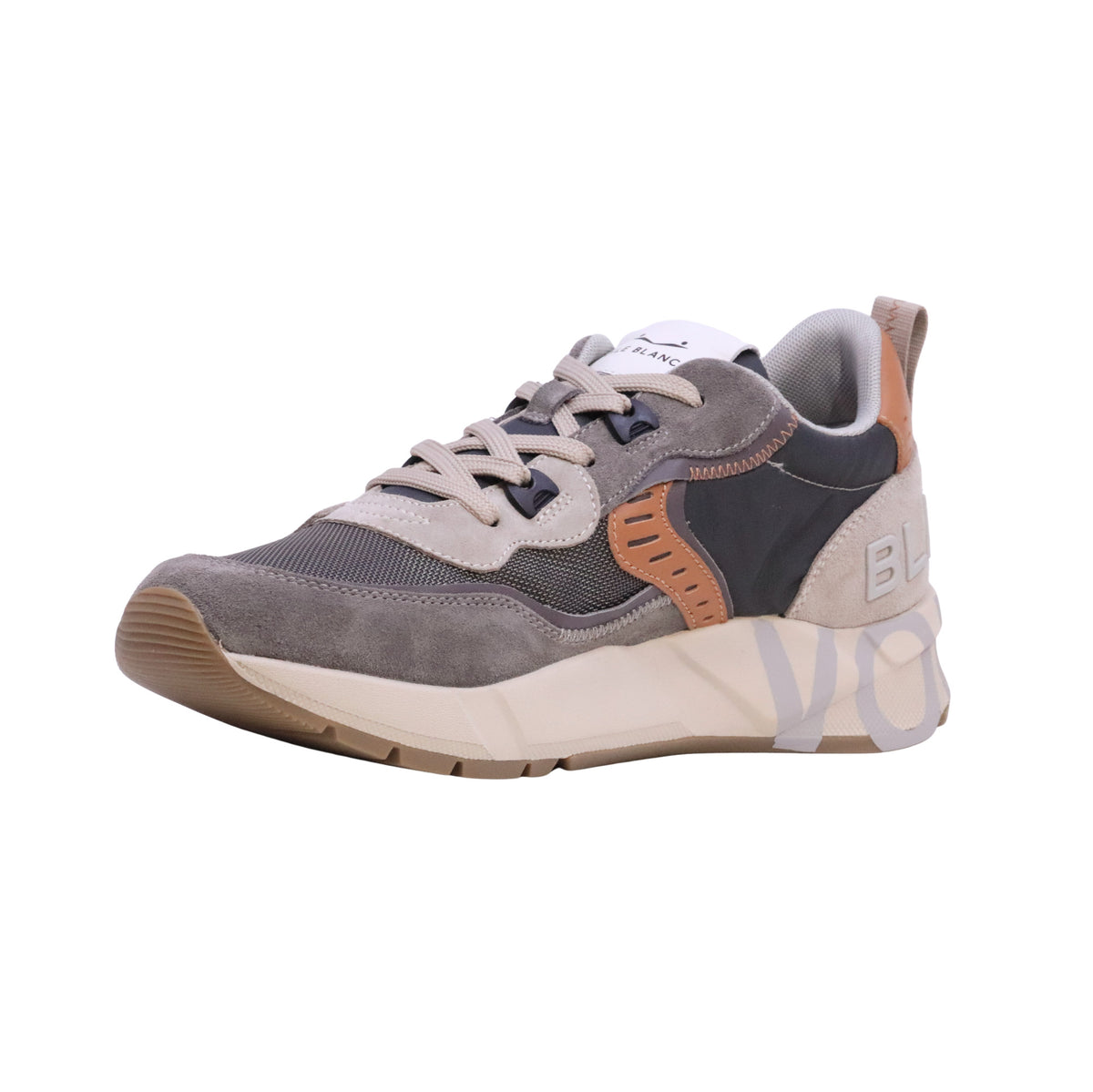 Voile Blanche Club01sneaker uomo antracite e grigio in camoscio e tessuto tecnico 