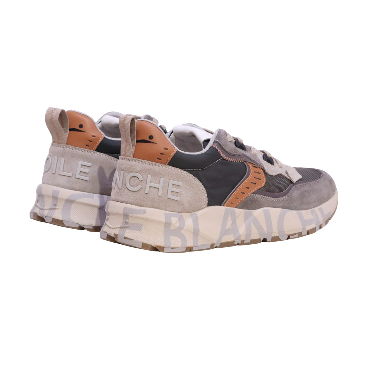 Voile Blanche Club01sneaker uomo antracite e grigio in camoscio e tessuto tecnico 