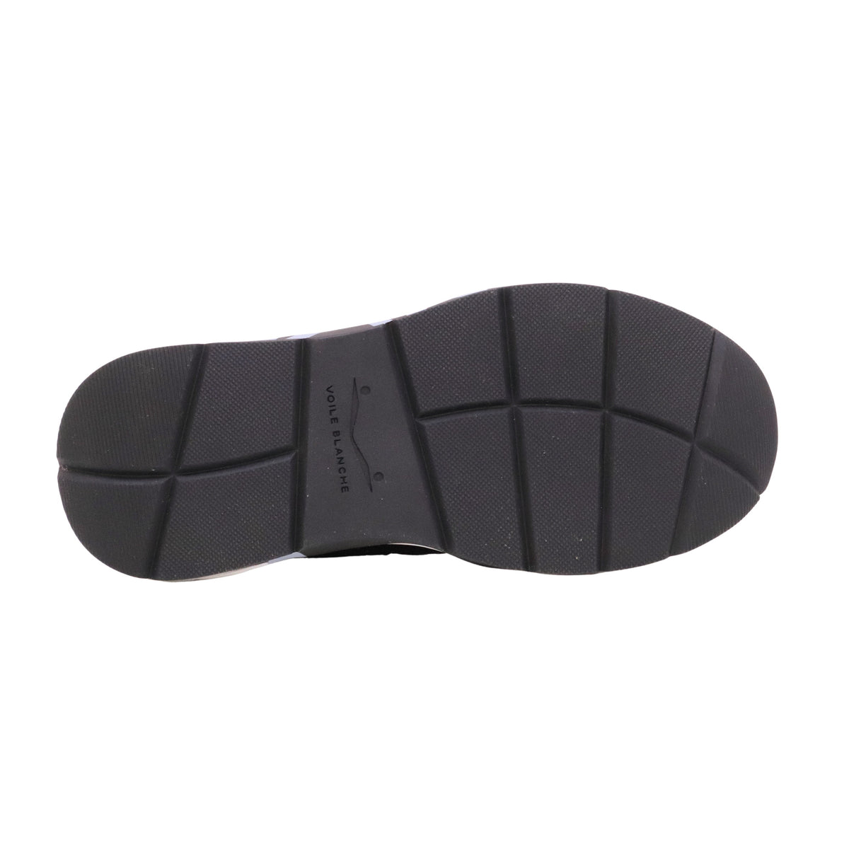 Voile Blanche Club105 sneaker donna nera in pelle, camoscio e tessuto con paillettes 