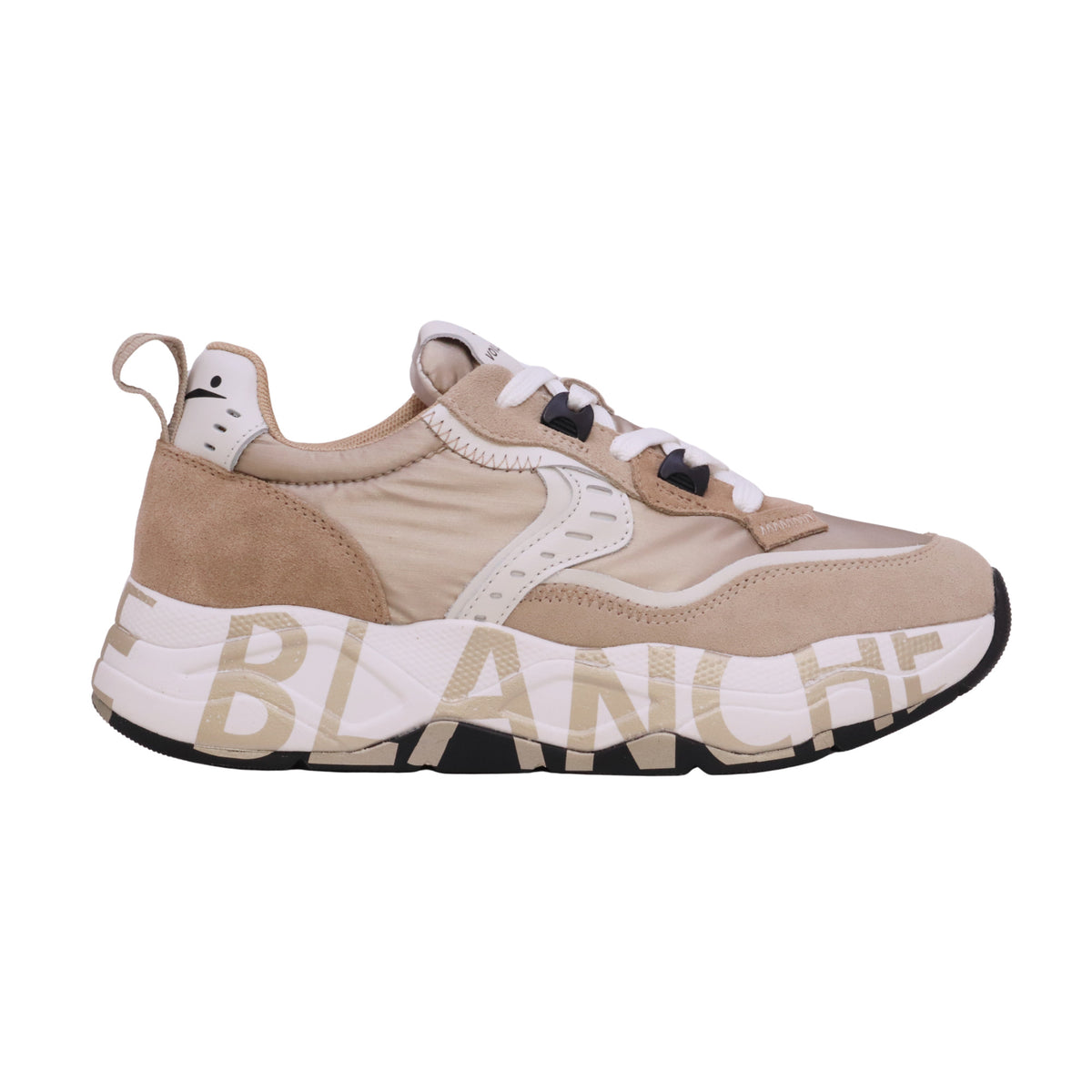 Voile Blanche Club105 sneaker donna Beige Platino in camoscio e tessuto tecnico 