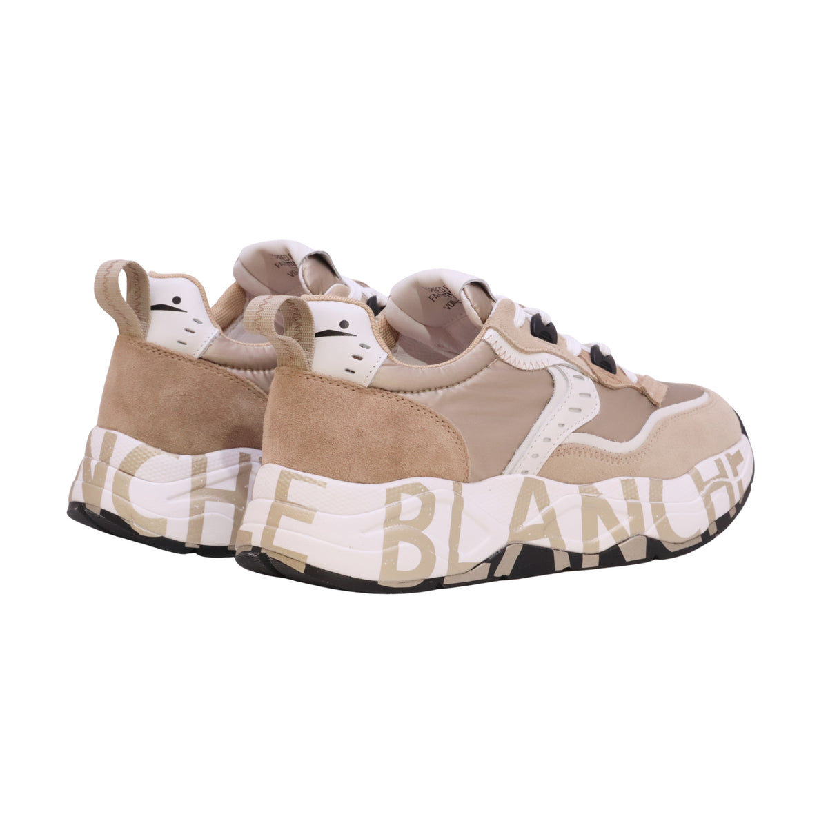Voile Blanche Club105 sneaker donna Beige Platino in camoscio e tessuto tecnico 