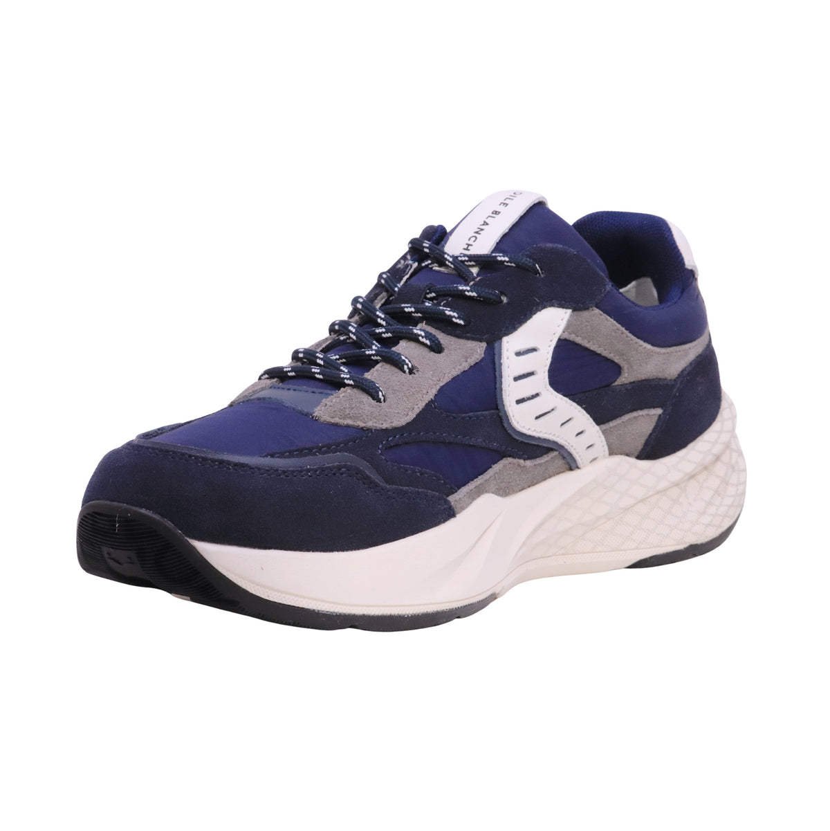 Voile Blanche Club22 sneaker uomo in pelle blu, grigio e bianco 