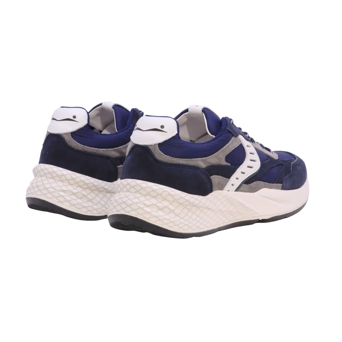 Voile Blanche Club22 sneaker uomo in pelle blu, grigio e bianco 