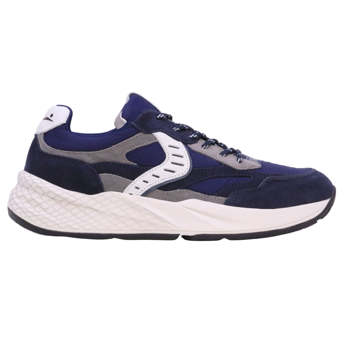 Voile Blanche Club22 sneaker uomo in pelle blu, grigio e bianco 