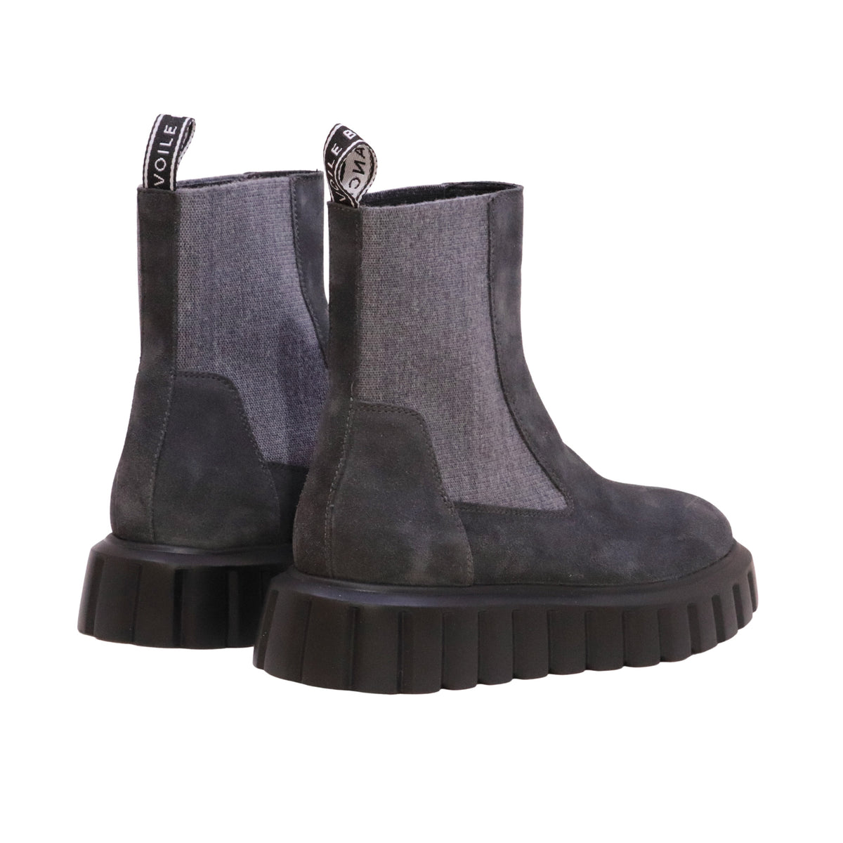 Voile Blanche Grenelle Chel stivaletto Chelsea donna grigio in camoscio con suola chunky 