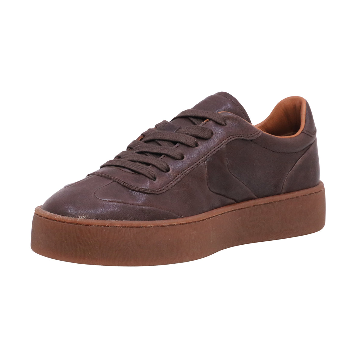 Voile Blanche Mind 02 sneaker uomo in pelle marrone scuro 