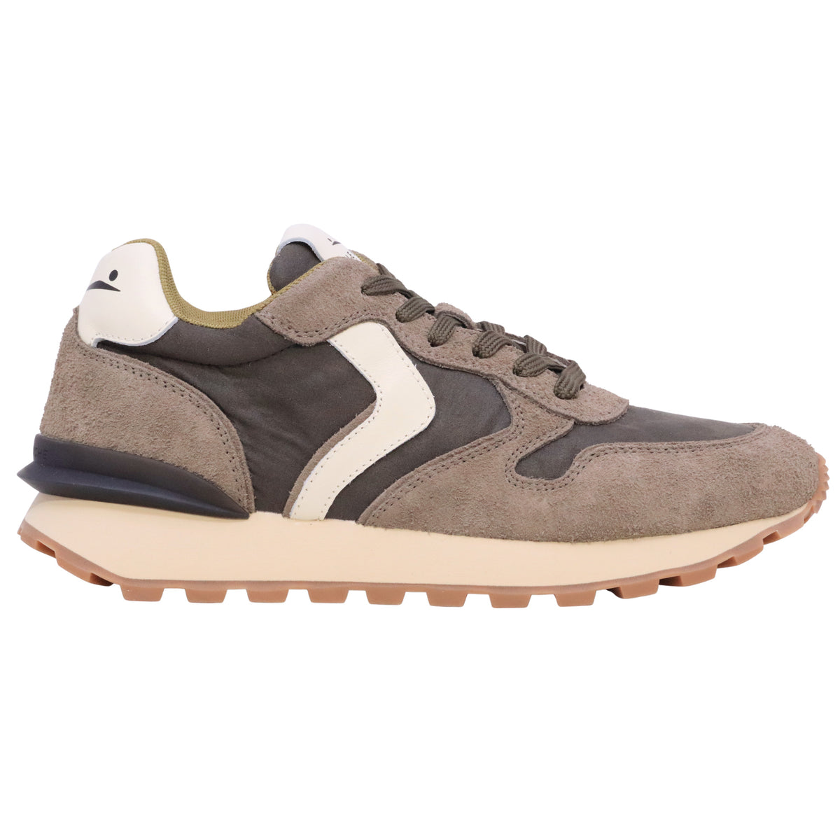 Voile Blanche Paris Race Man W sneaker uomo in camoscio e tessuto tecnico tortora-militare 