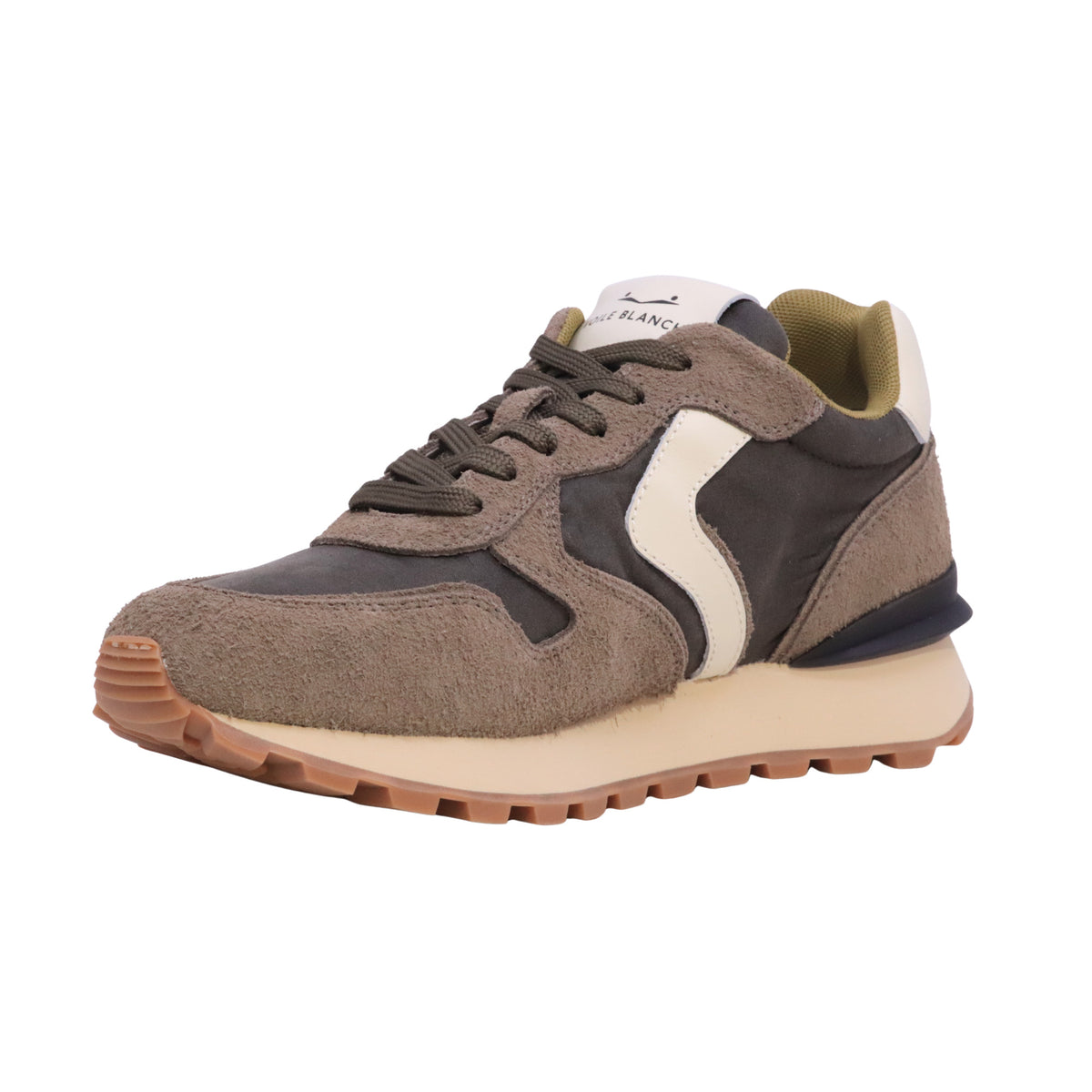 Voile Blanche Paris Race Man W sneaker uomo in camoscio e tessuto tecnico tortora-militare 