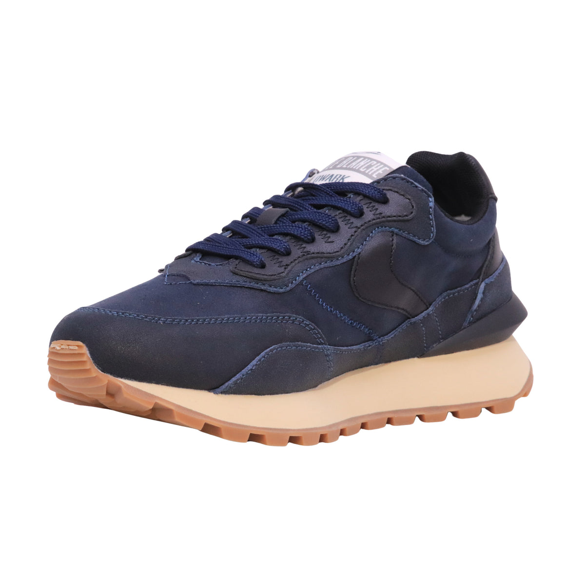 Voile Blanche Qwark Hype Man 2018344291C17 sneaker uomo Navy-Nero in camoscio, pelle e tessuto tecnico 