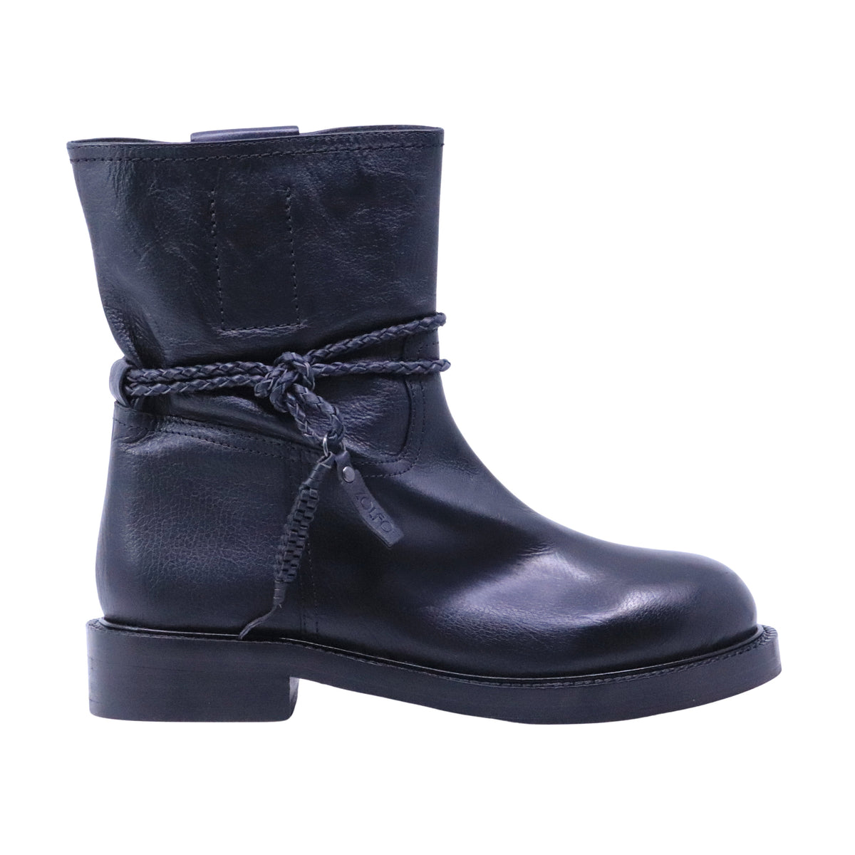 Zolfo 262 704 11 stivaletto biker donna in pelle nera 