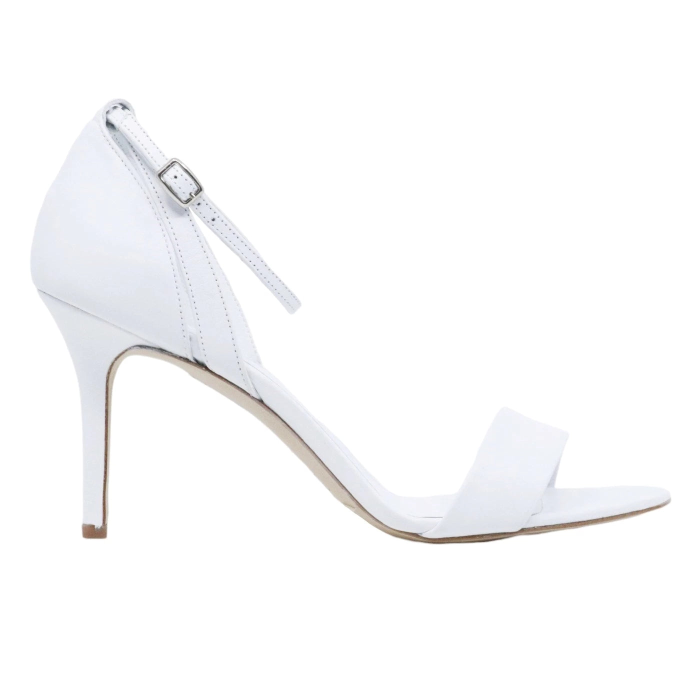Sandalo The Seller da donna realizzato in pelle color bianco 