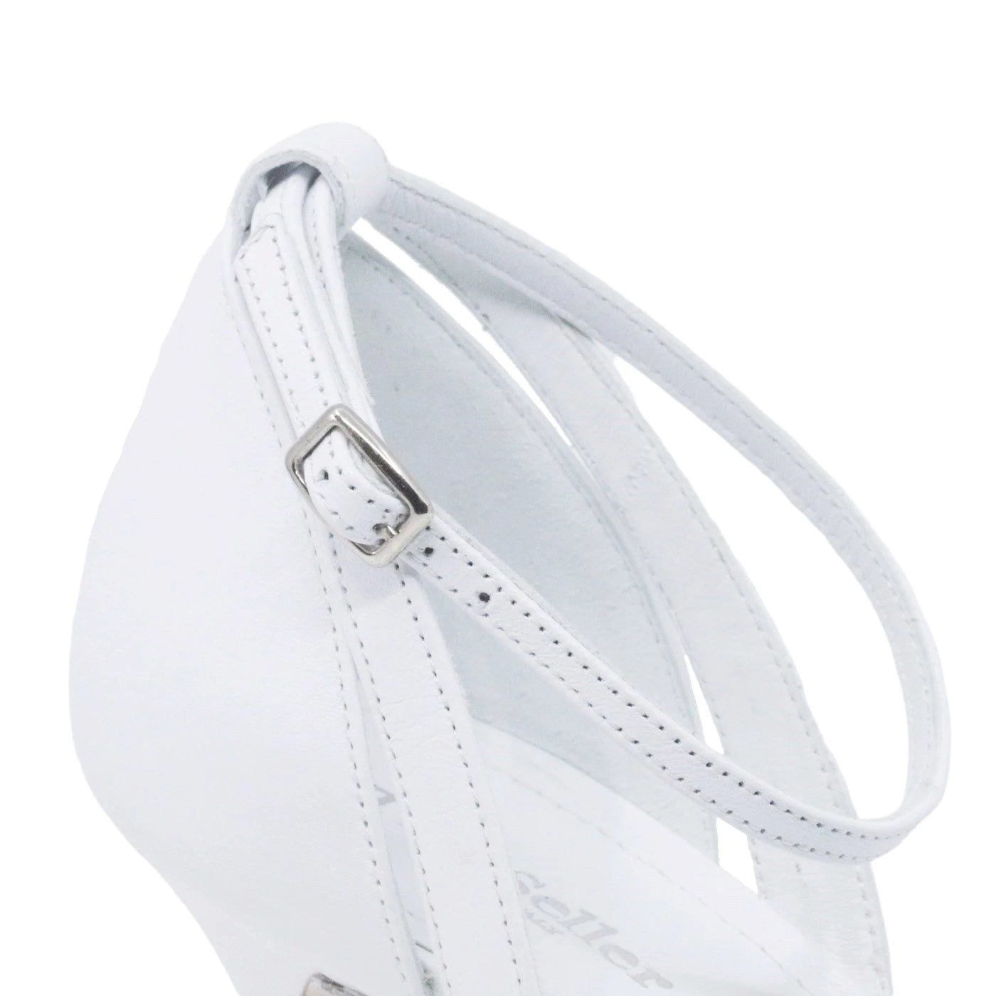 Sandalo The Seller da donna realizzato in pelle color bianco 