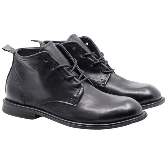 AS98 Arte U97204 stivaletto allacciato uomo in pelle nera 