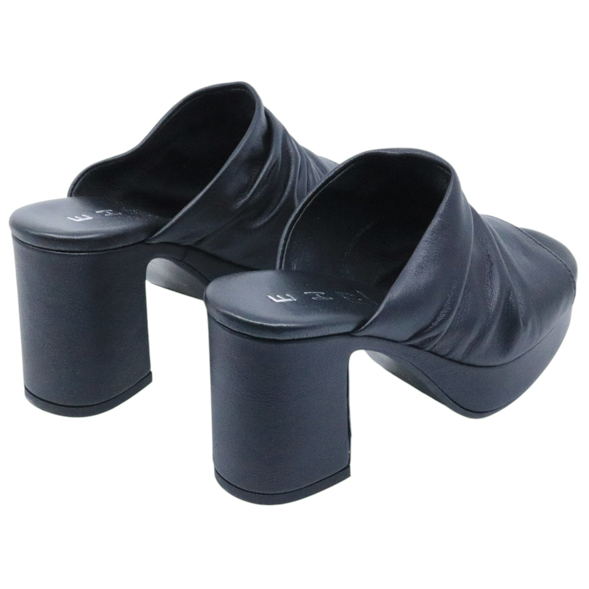 EHM Randy Nappa Nero sandalo donna in pelle nera Made in Italy 