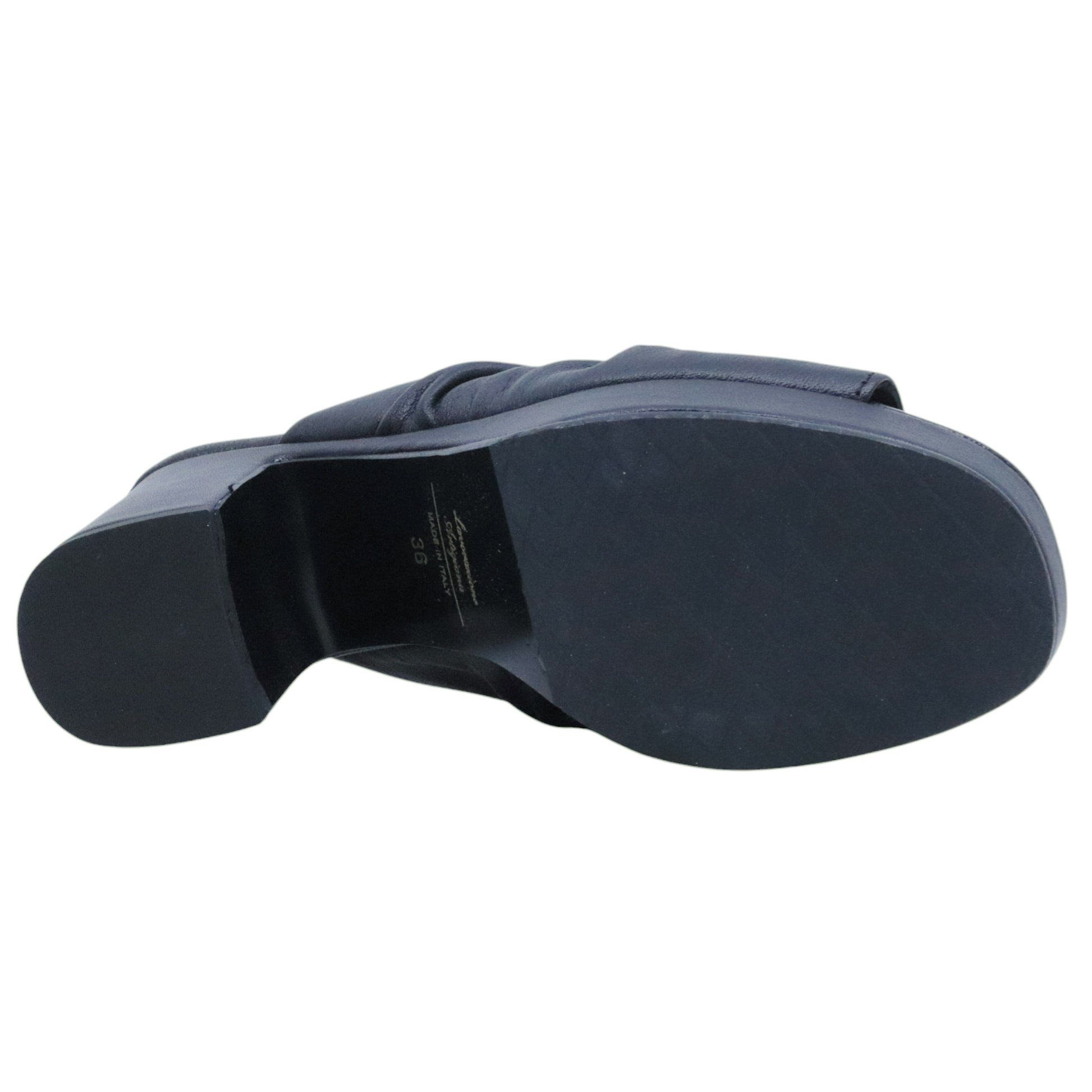 EHM Randy Nappa Nero sandalo donna in pelle nera Made in Italy 