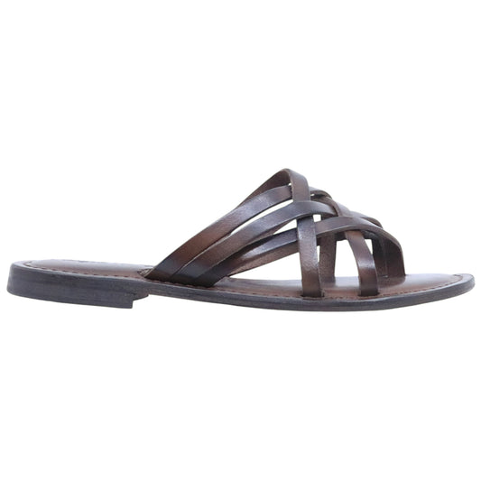 Sandalo donna L'angolo del cuoio Firenze 4409 in pelle marrone 