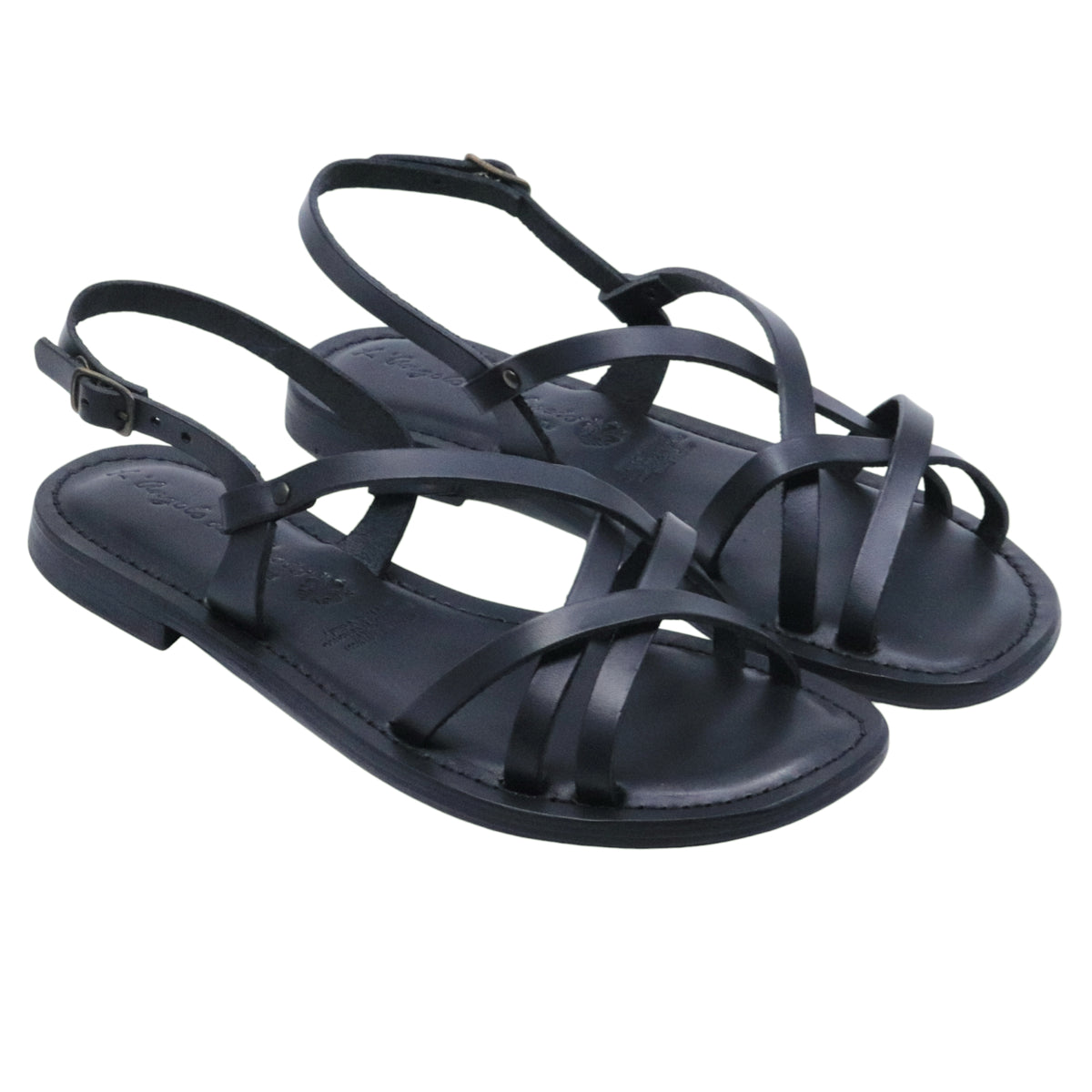 Sandalo donna L'angolo del cuoio Firenze 6651 in pelle nera 