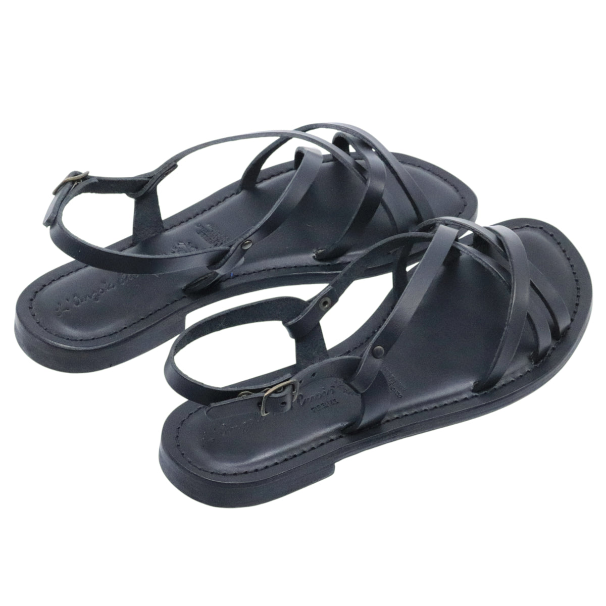 Sandalo donna L'angolo del cuoio Firenze 6651 in pelle nera 