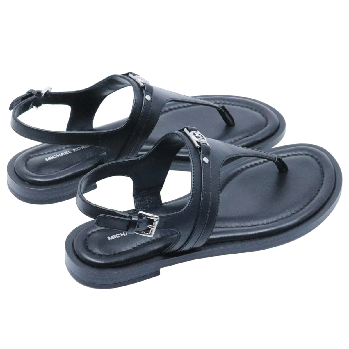 Sandalo infradito Michael Kors Mandy in pelle nera 