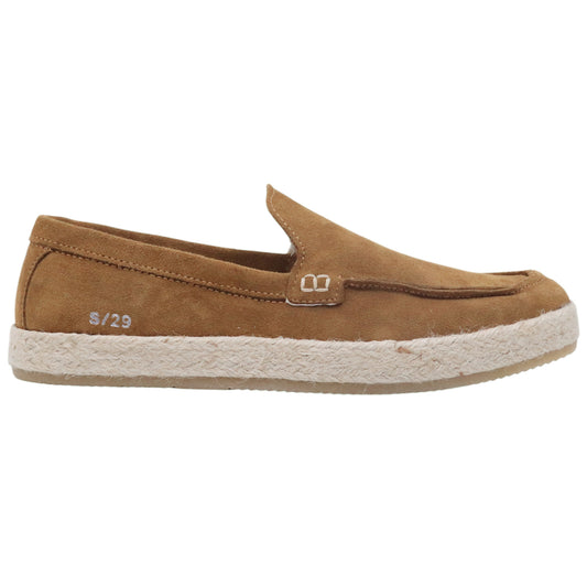 Mocassino slip on uomo Panchic S29 in camoscio marrone 