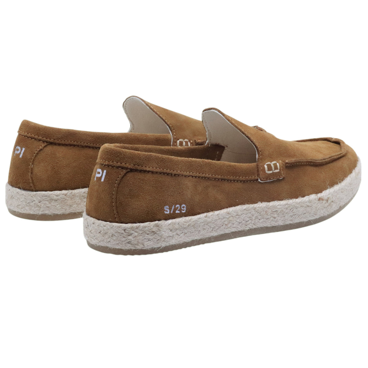 Mocassino slip on uomo Panchic S29 in camoscio marrone 