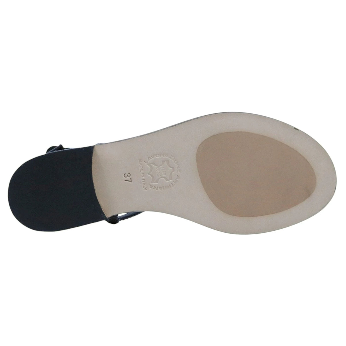 Sandalo caprese Paolo Ferrara CR3026 in pelle nera 