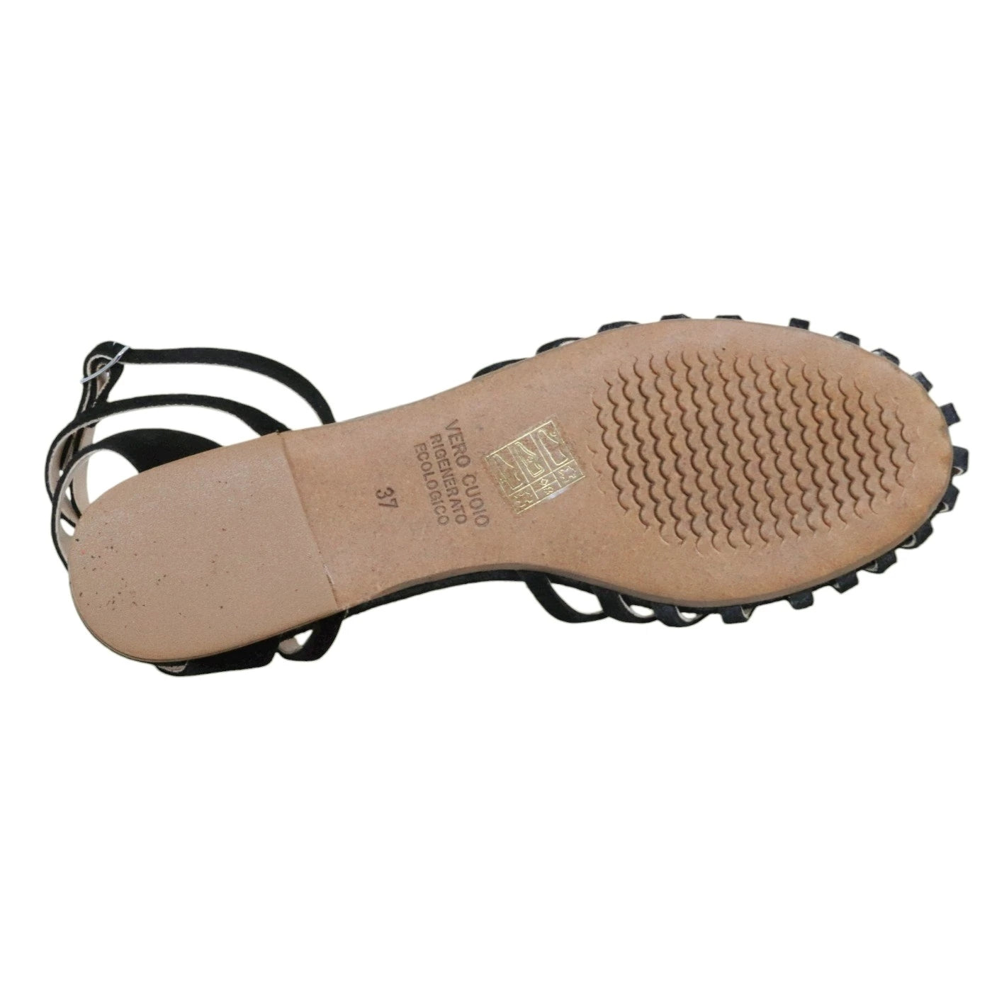 Verderosamarino 3522 sandalo donna in camoscio nero 