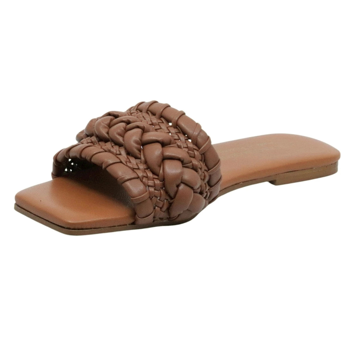 Verderosamarino 3727 ciabatta donna in pelle cuoio intrecciata 