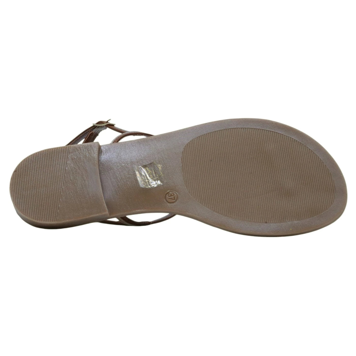 Verderosamarino 3980 sandalo infradito donna in pelle cuoio e platino 
