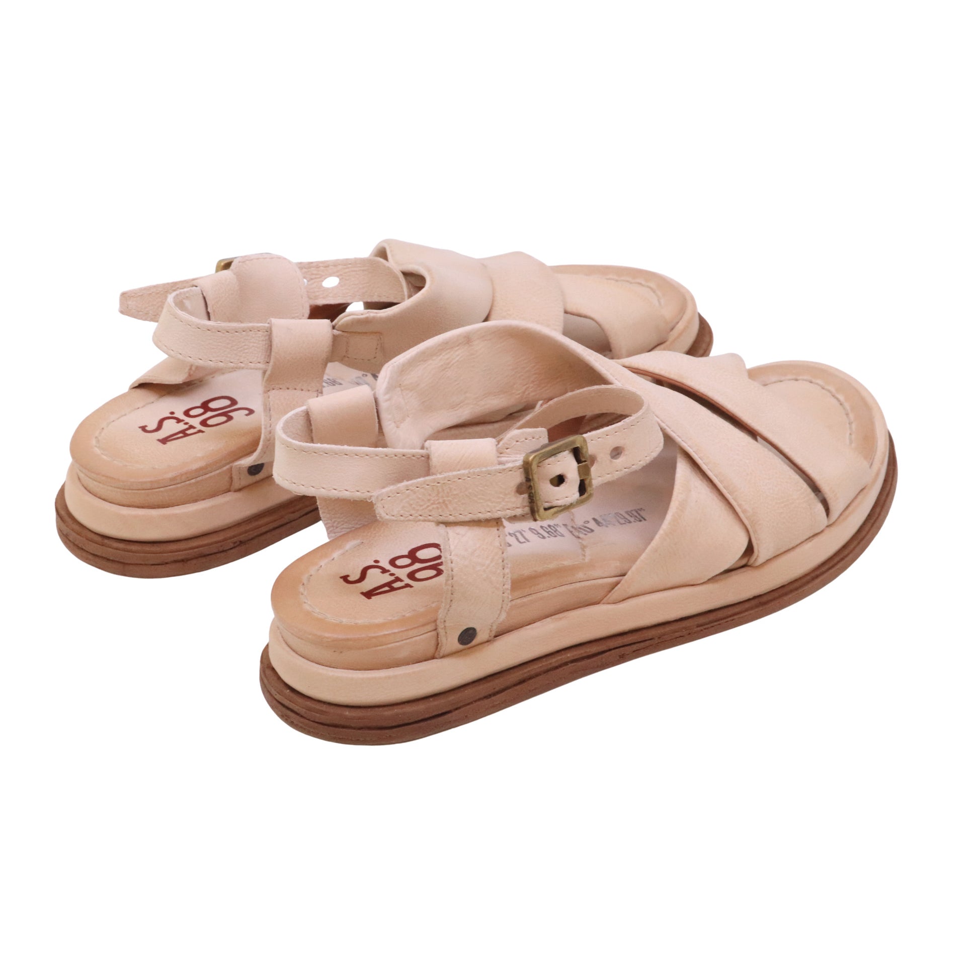 A.S.98 Spoon B60001 sandalo donna in pelle Beach Made in Italy 