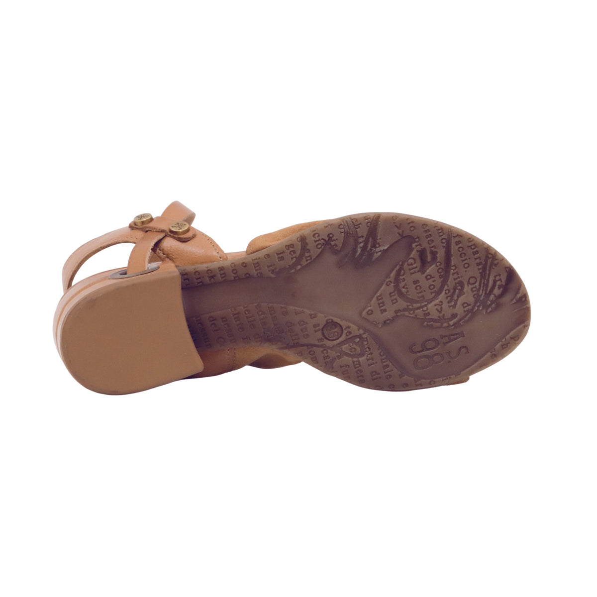 A.S.98 Filippa C34003 sandalo con tacco donna in camoscio camel 