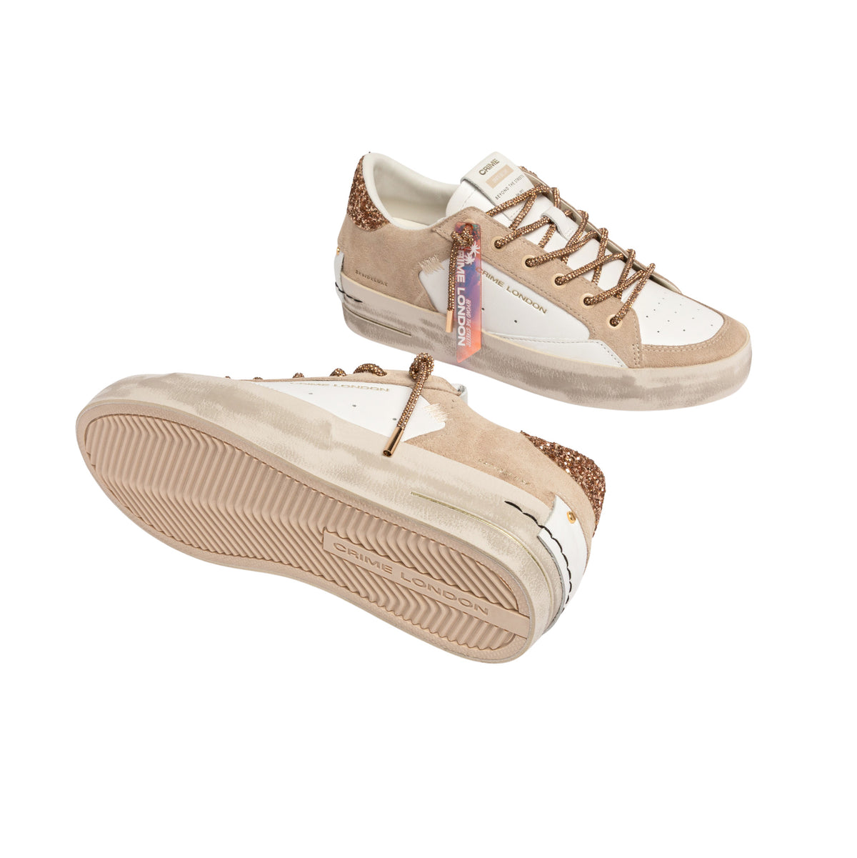 Crime London Skate Wedge Champagne Dust 29154 sneaker donna 