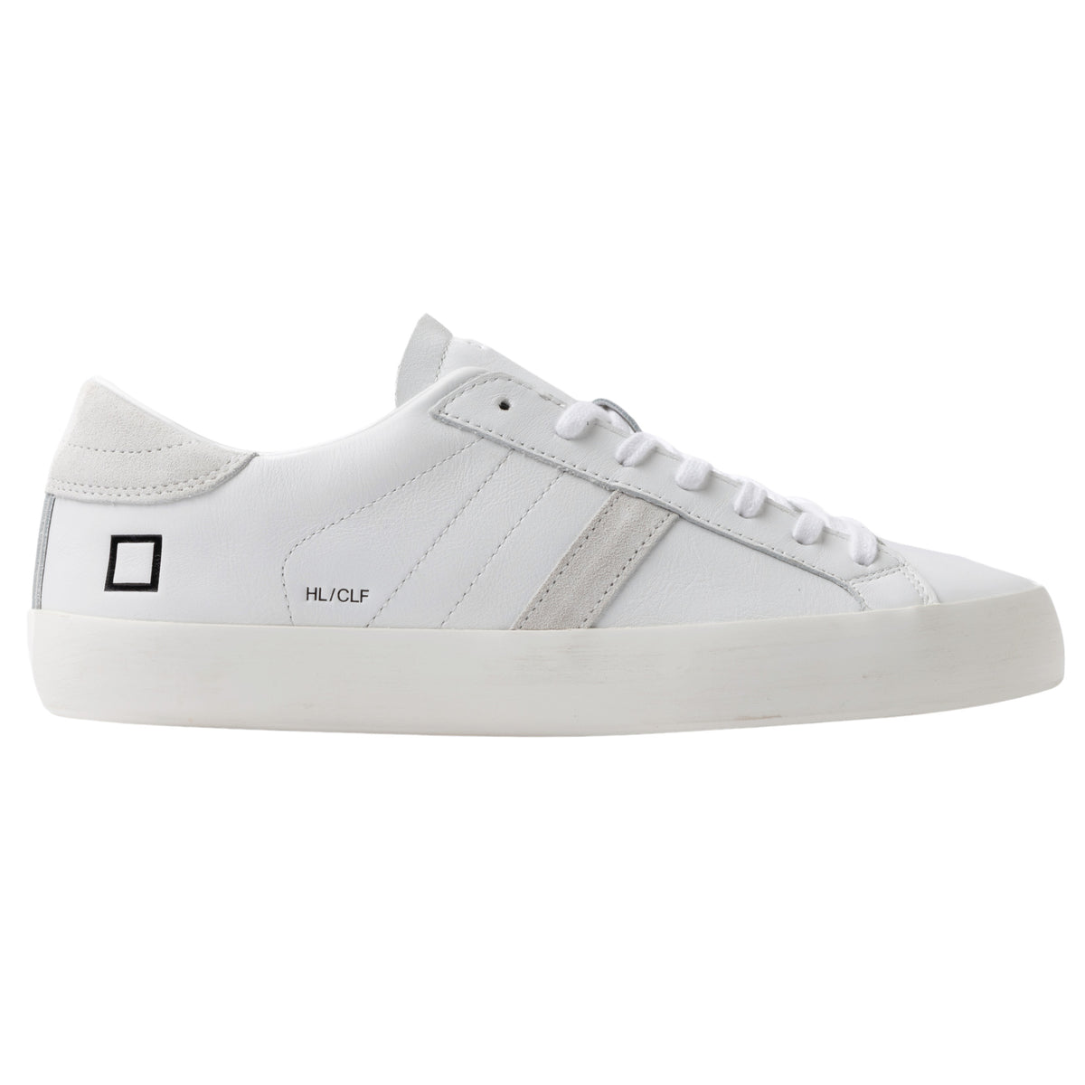 D.A.T.E. Hill Low Calf HL-CA-WH sneaker uomo in pelle bianca 