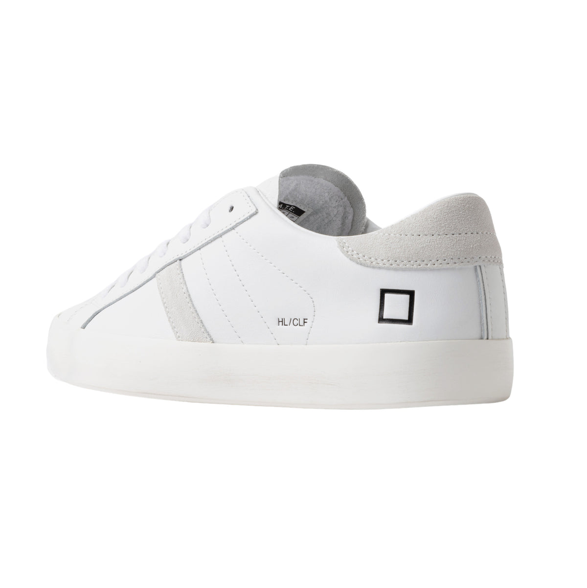 D.A.T.E. Hill Low Calf HL-CA-WH sneaker uomo in pelle bianca 